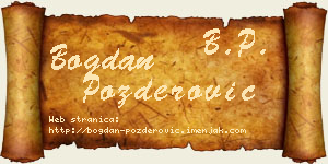 Bogdan Pozderović vizit kartica